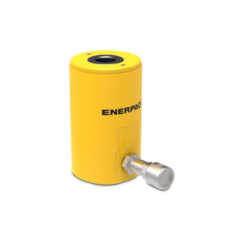 Others *ENERPAC - HOLLOW PLUNGER HYDRAULIC CYLINDER, 13.8 TON CAPACITY, 1.63 IN STROKE, SINGLE-ACTING