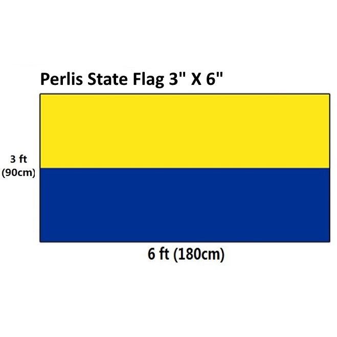QP PERLIS STATE FLAG 3 X 6FT