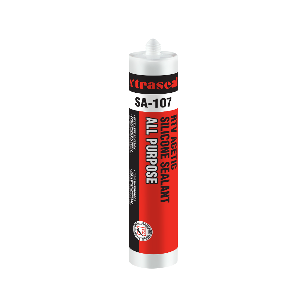 X'traseal SA 107 all purpose acetic silicone sealant clear/white