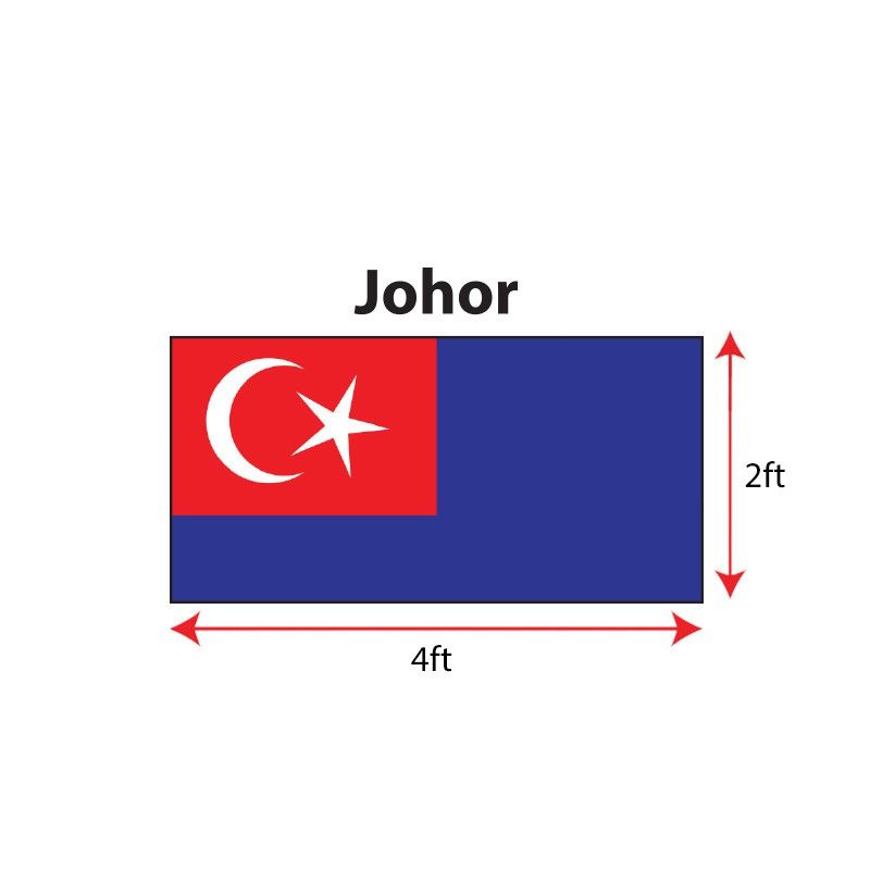 QP JOHOR STATE FLAG 2' X 4'