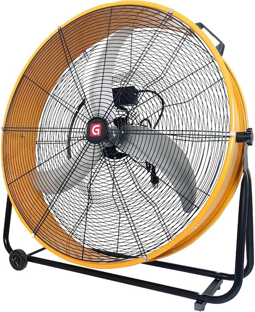Others *30 Inch High Velocity Heavy Duty Metal Drum Fan,CFM Industrial Floor Fan With 360°Adjustable Tilt