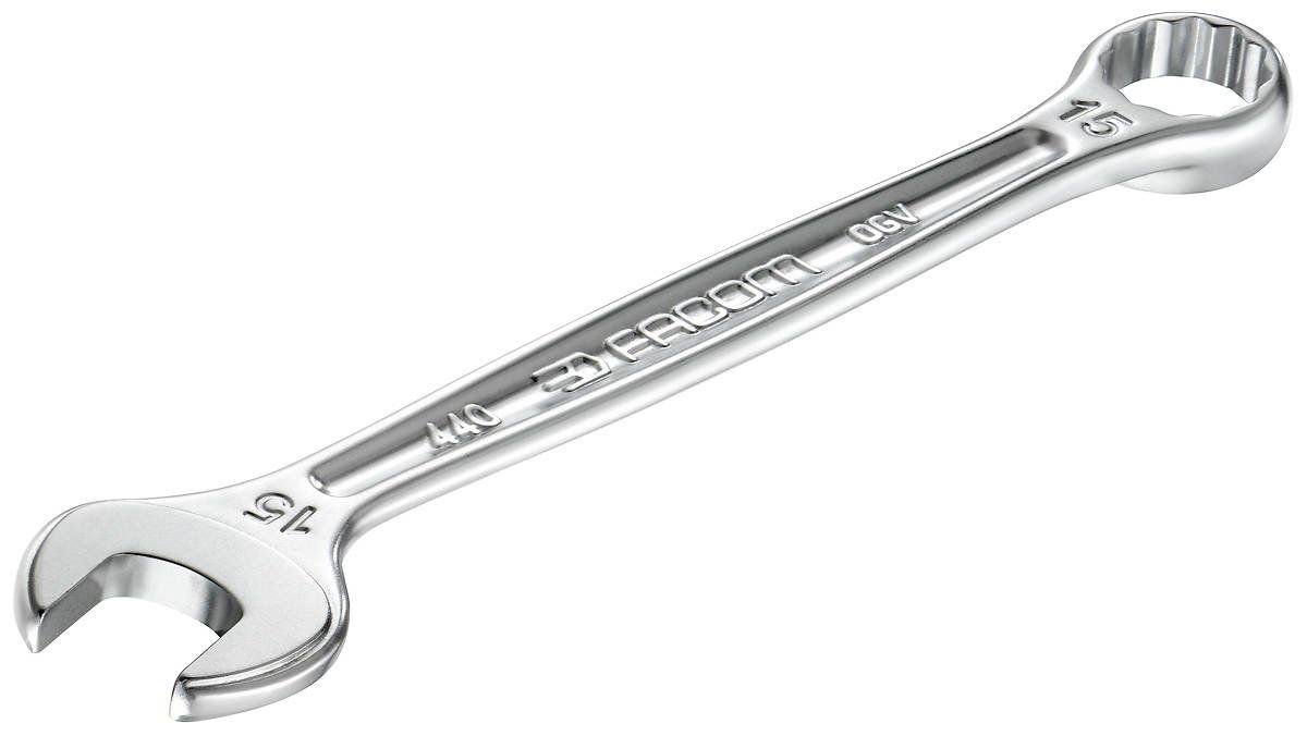 Facom Metric 25 mm Satin Chrome Combination Spanner - 440.25