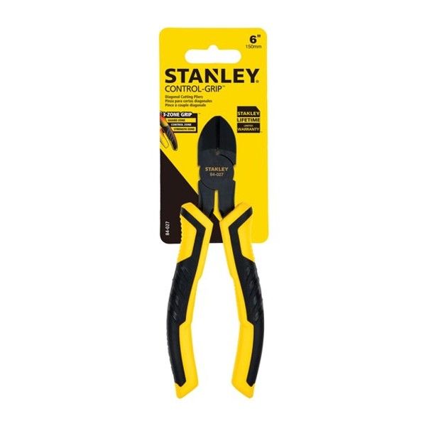 STANLEY DIAGONAL PLIERS 6' BI-MATERIAL DIAGONAL CUTTING PLIERS CARBON STEEL POLISHED