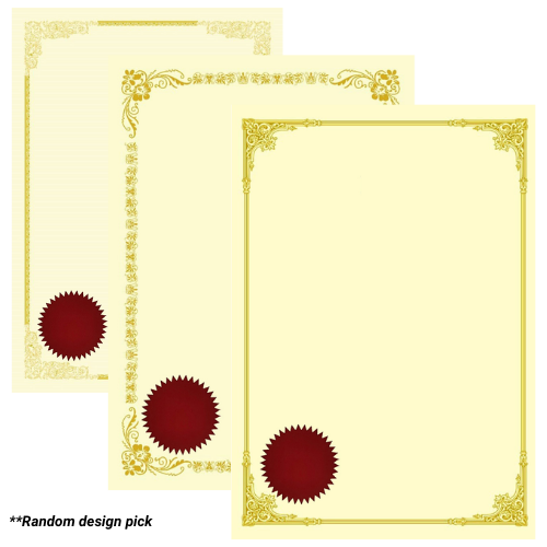 A4 CERTIFICATE PAPER WITH BORDER (160GSM) - 100'S/PKT