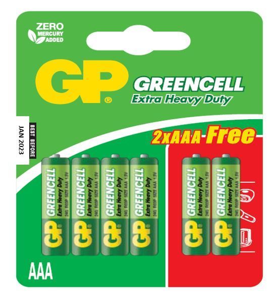 SE SETIA ELECTRIC GP GREEN CELL BATTERY AAA 4PCS + 2PCS