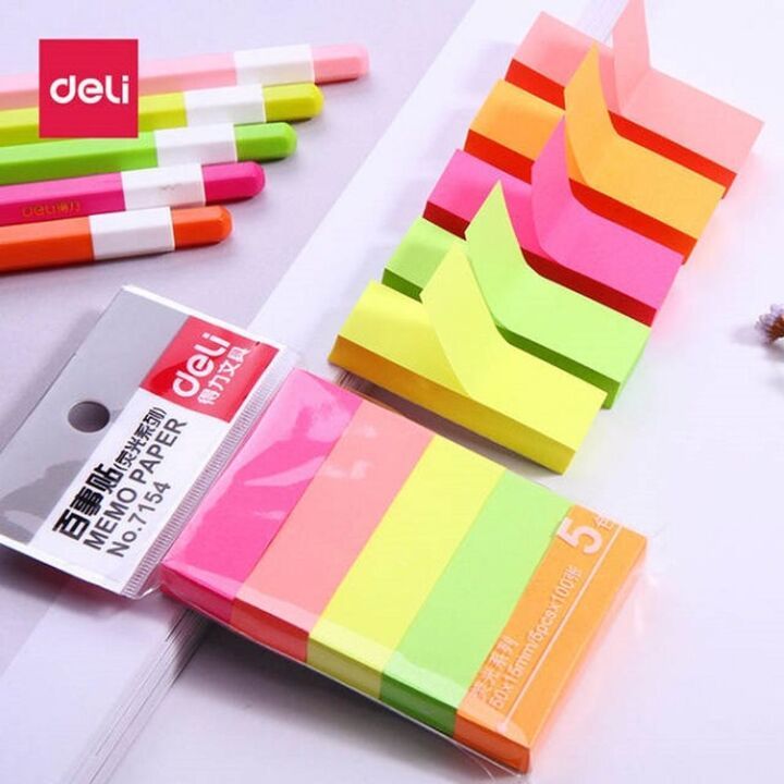 Others *Deli Neon Colour Index Tabs 5x100's