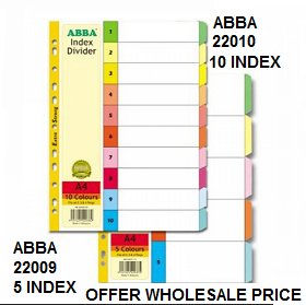 Others *ABBA AB22009 5 COLOR INDEX DIVIDER
