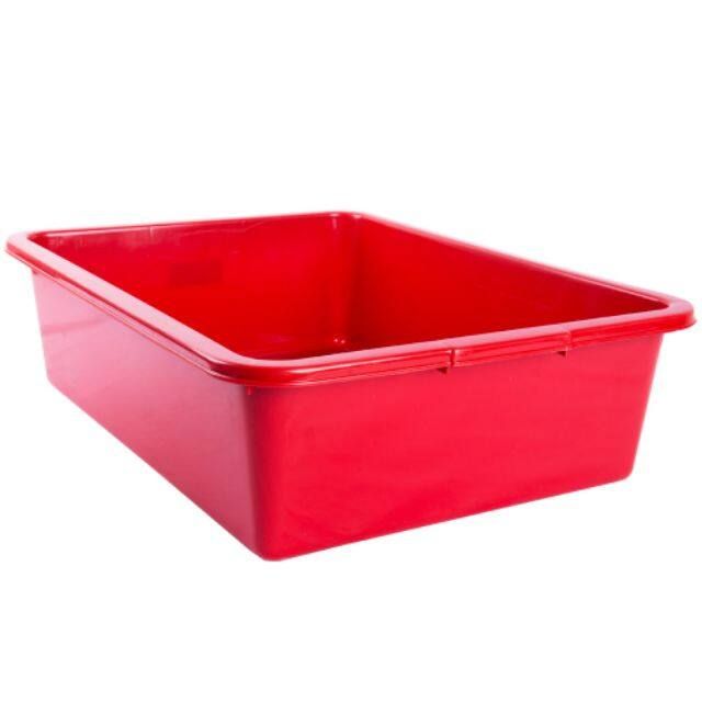 Plastic Square Tray for Hydroponic L45 x W34 x H12 cm (RED)