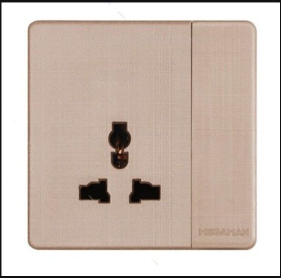 SE SETIA ELECTRIC MEGAMAN YTZ8- 1GANG 13A SWITCH SOCKET GOLD
