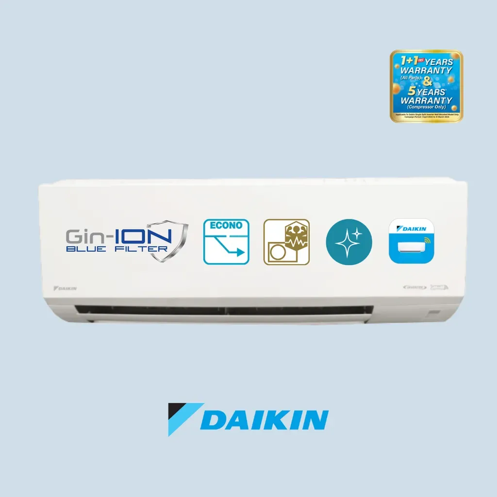 Daikin 5 Star Inverter 1 HP Aircond Supply Only